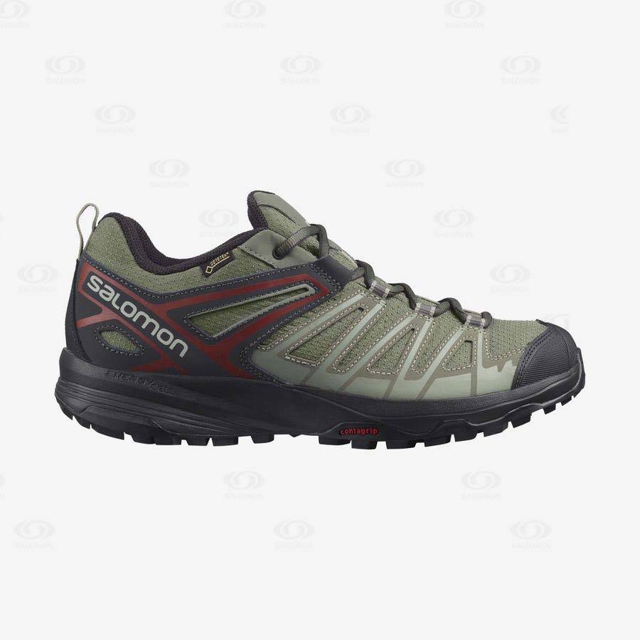Pánské Trekové Boty Salomon X CREST GORE-TEX Olivy Zelené | CZ-O1180