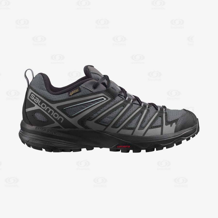 Pánské Trekové Boty Salomon X CREST GORE-TEX Černé | CZ-S2136