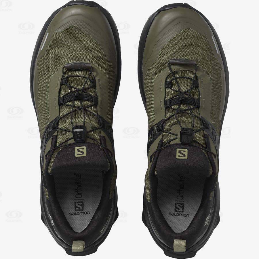 Pánské Trekové Boty Salomon X RAISE GORE-TEX Černé Olivy Zelené | CZ-wA1024
