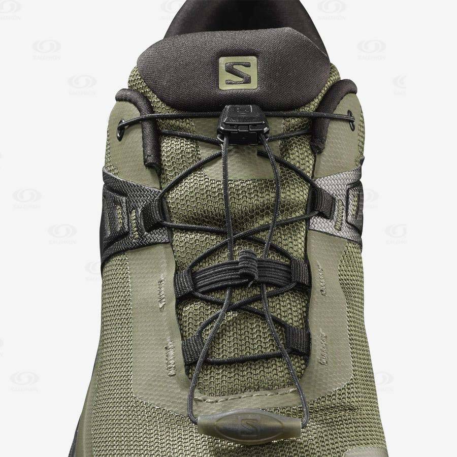 Pánské Trekové Boty Salomon X RAISE GORE-TEX Černé Olivy Zelené | CZ-wA1024