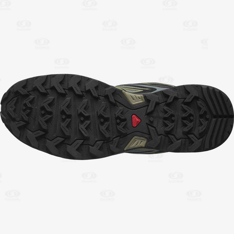 Pánské Trekové Boty Salomon X ULTRA 3 GORE-TEX Šedé Zelene | CZ-M1510