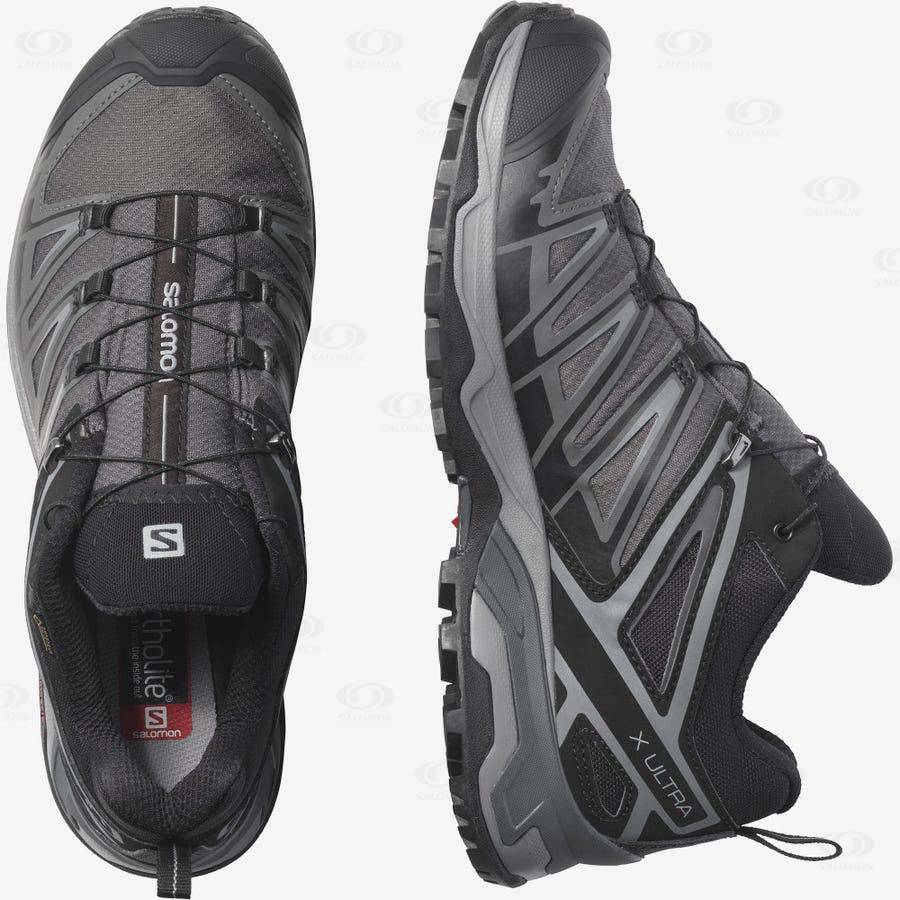 Pánské Trekové Boty Salomon X ULTRA 3 GORE-TEX Šedé | CZ-O2323