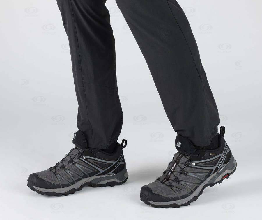 Pánské Trekové Boty Salomon X ULTRA 3 GORE-TEX Šedé | CZ-O2323