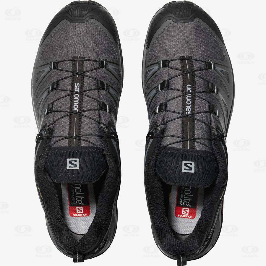 Pánské Trekové Boty Salomon X ULTRA 3 GORE-TEX Šedé | CZ-O2323