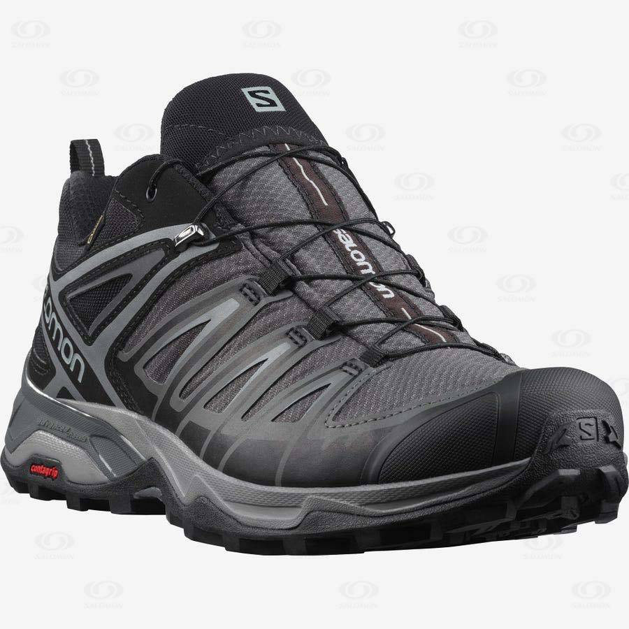 Pánské Trekové Boty Salomon X ULTRA 3 GORE-TEX Šedé | CZ-O2323