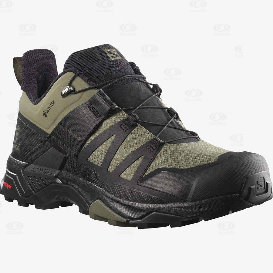 Pánské Trekové Boty Salomon X ULTRA 4 GORE-TEX Olivy Zelené Černé | CZ-L1403