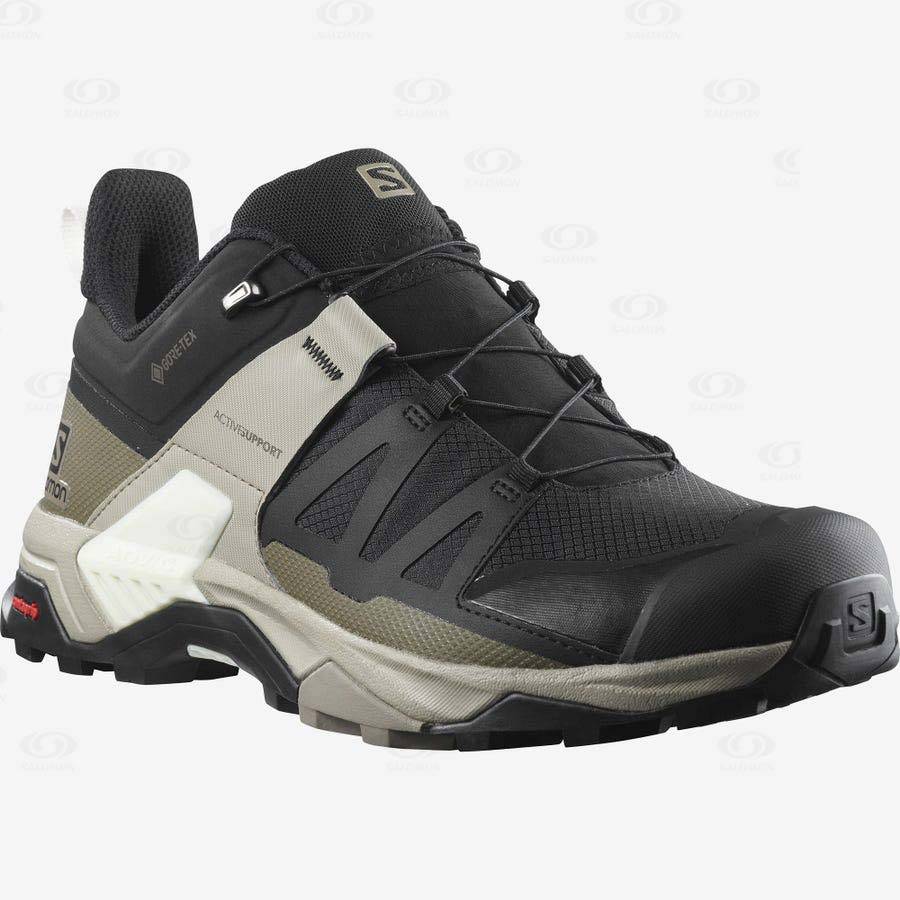 Pánské Trekové Boty Salomon X ULTRA 4 GORE-TEX Šedé Černé Zelene | CZ-O2288