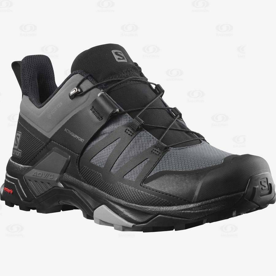 Pánské Trekové Boty Salomon X ULTRA 4 GORE-TEX Šedé Černé | CZ-S2423
