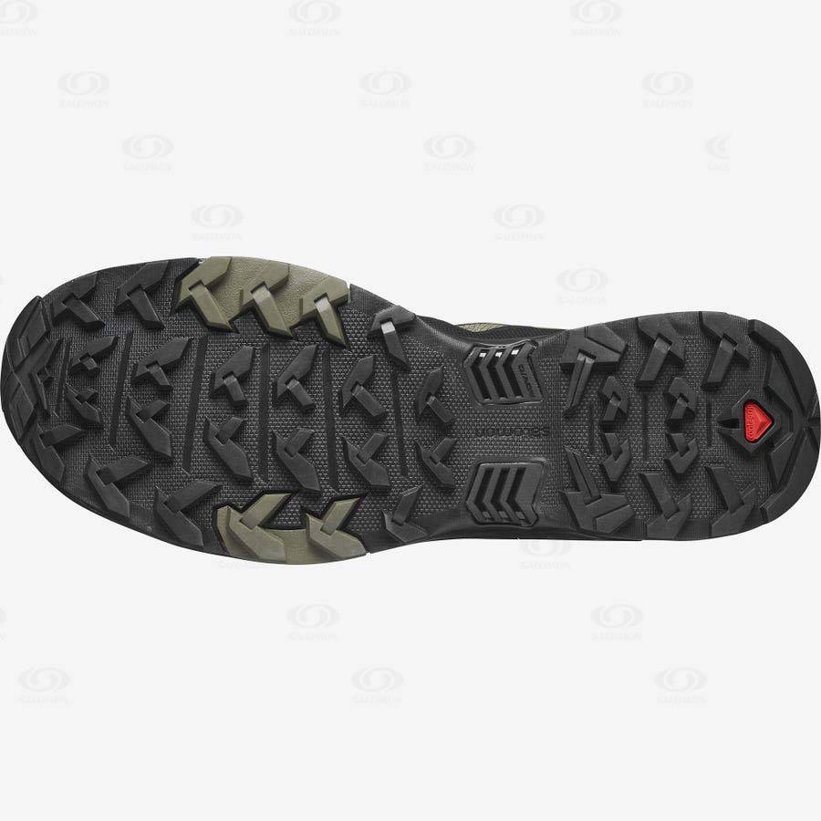 Pánské Trekové Boty Salomon X ULTRA 4 WIDE GORE-TEX Olivy Zelené Černé | CZ-L2285
