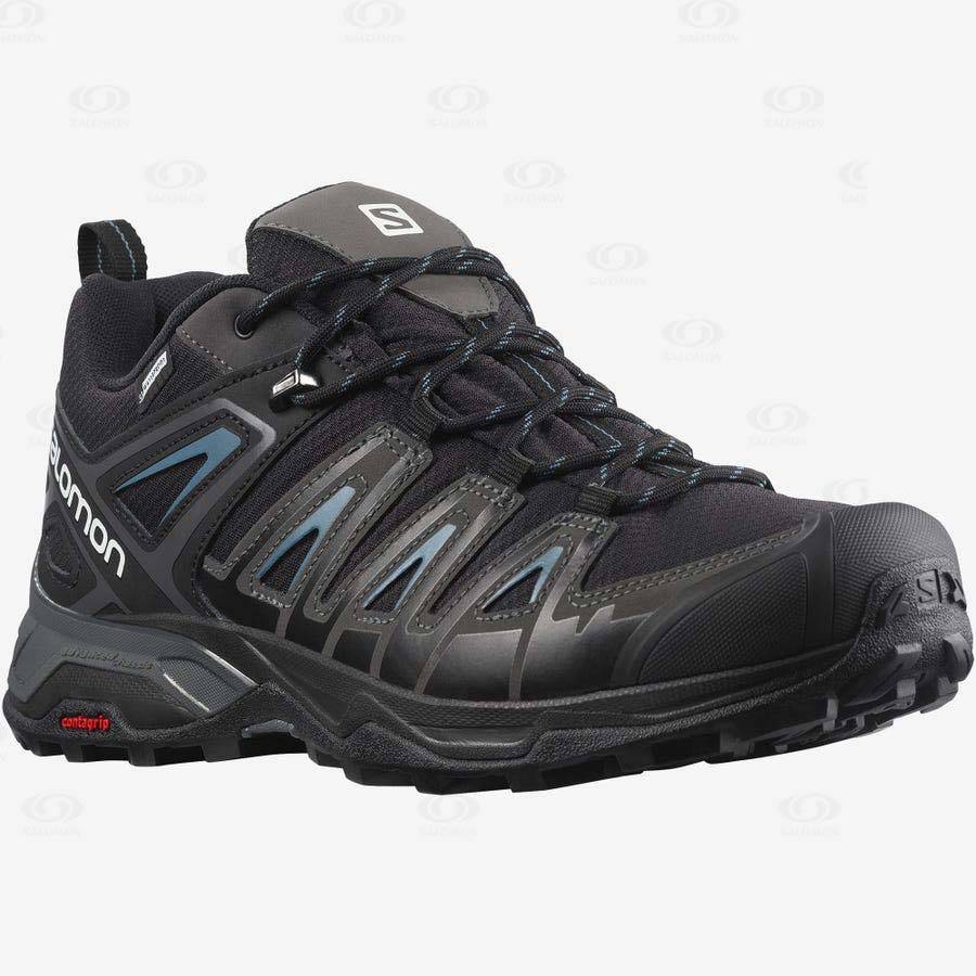 Pánské Trekové Boty Salomon X ULTRA PIONEER CLIMASALOMON™ WATERPROOF Černé | CZ-L1158