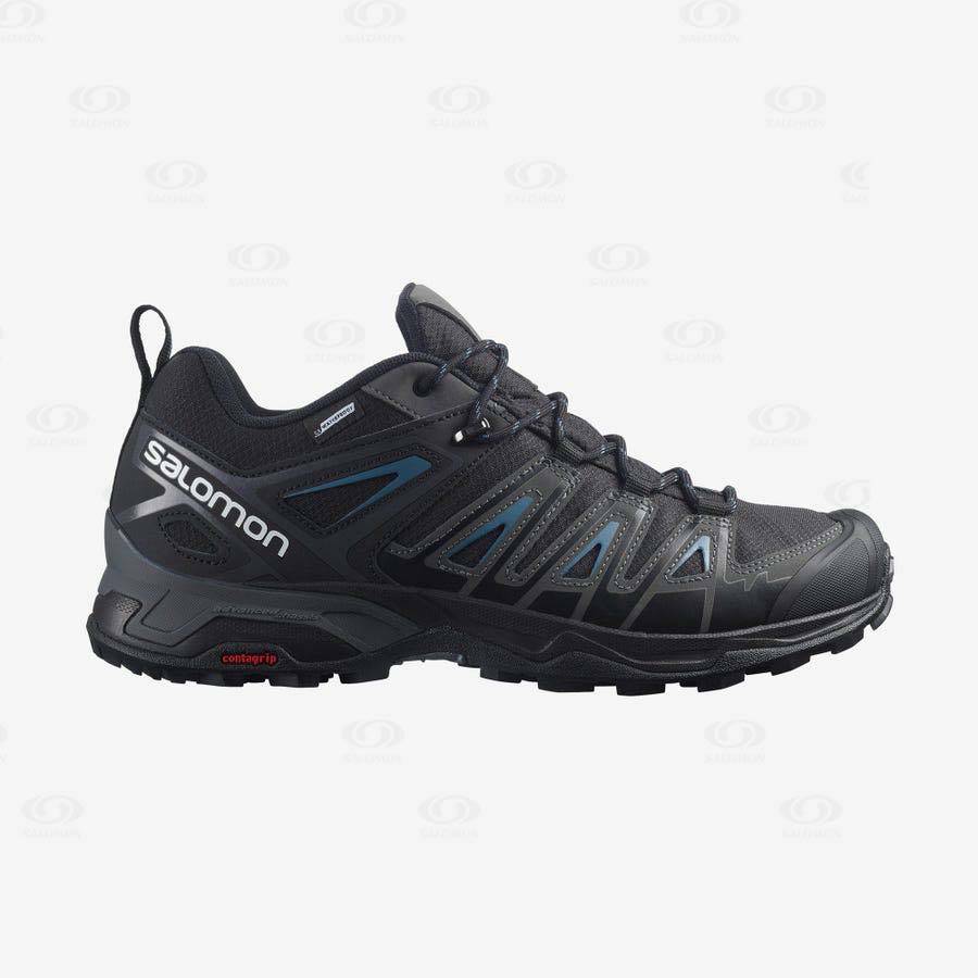 Pánské Trekové Boty Salomon X ULTRA PIONEER CLIMASALOMON™ WATERPROOF Černé | CZ-L1158