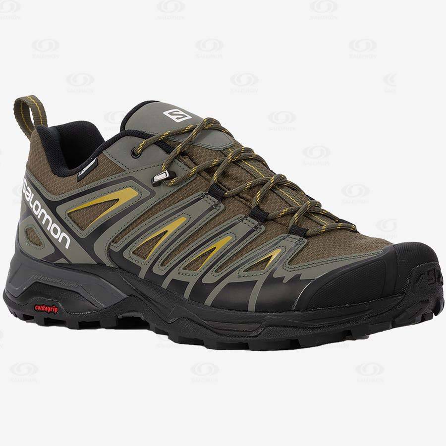 Pánské Trekové Boty Salomon X ULTRA PIONEER CLIMASALOMON™ WATERPROOF Olivy Zelené Černé | CZ-L2236