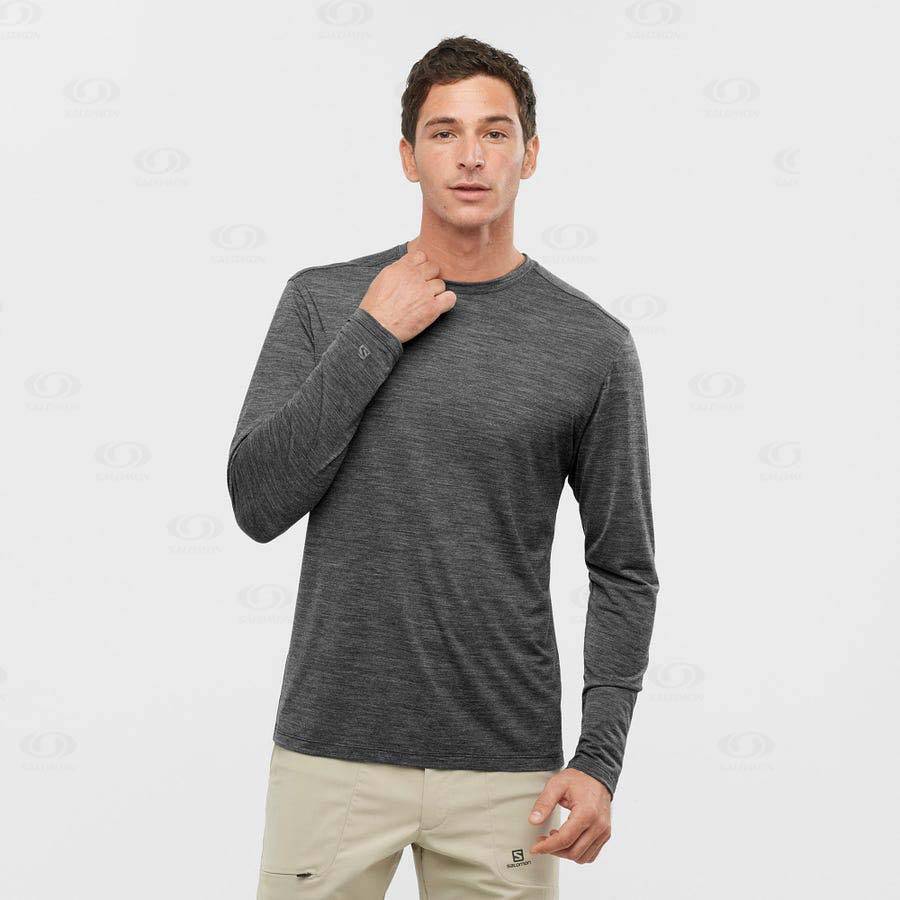 Pánské Tričko Salomon OUTLIFE MERINO BLEND Černé | CZ-A2081