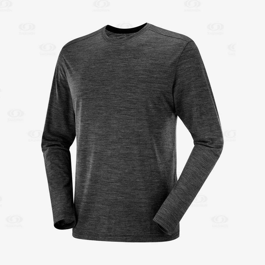 Pánské Tričko Salomon OUTLIFE MERINO BLEND Černé | CZ-A2081