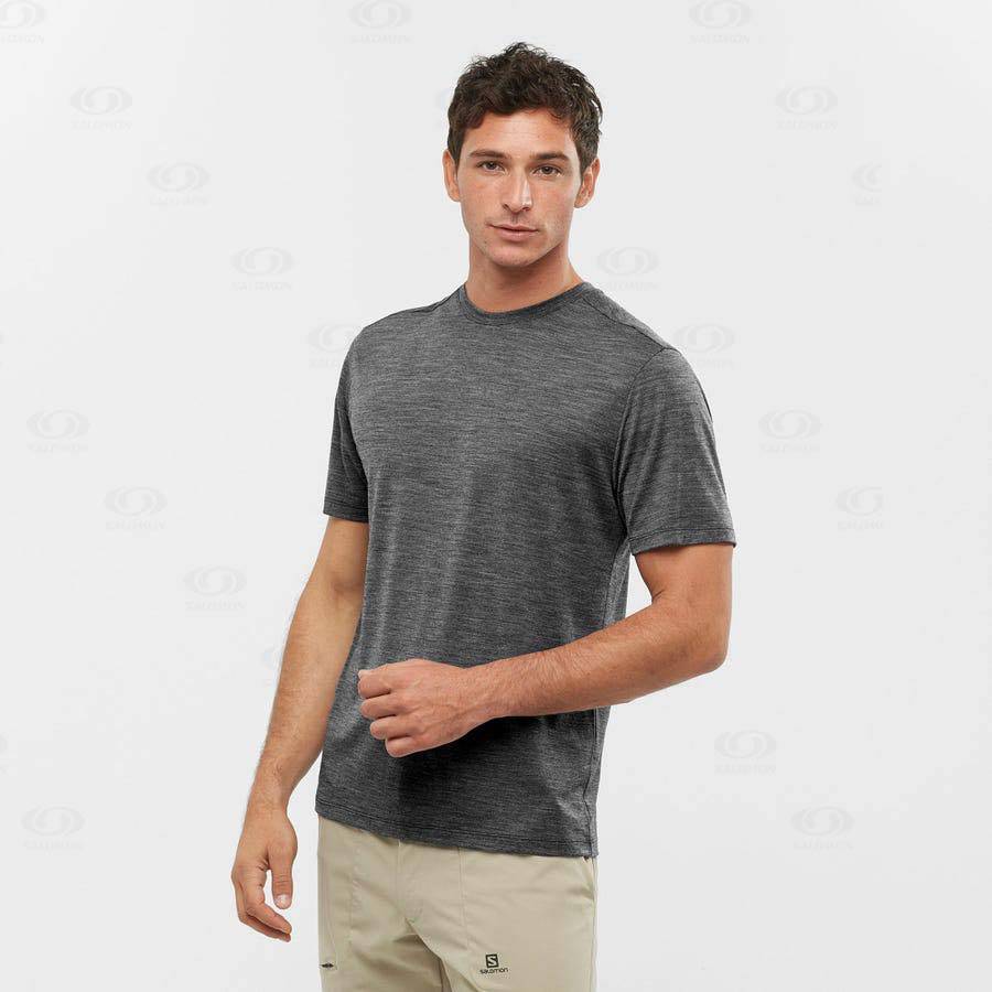 Pánské Tričko Salomon OUTLIFE MERINO BLEND Černé | CZ-L1116