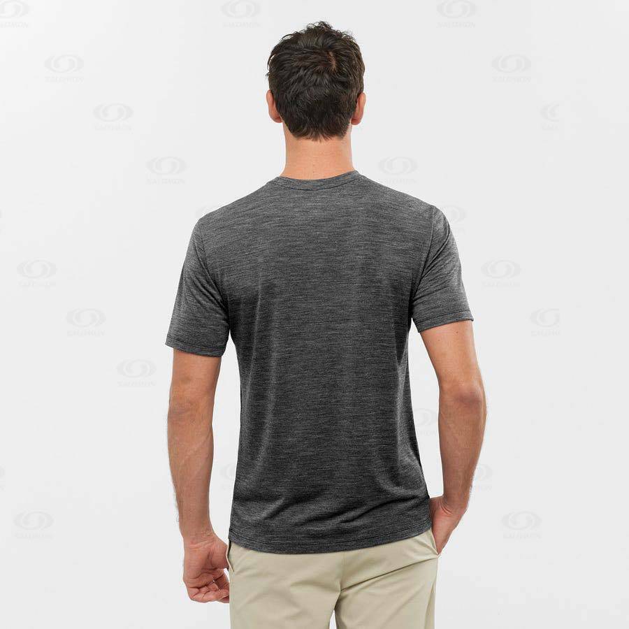Pánské Tričko Salomon OUTLIFE MERINO BLEND Černé | CZ-L1116