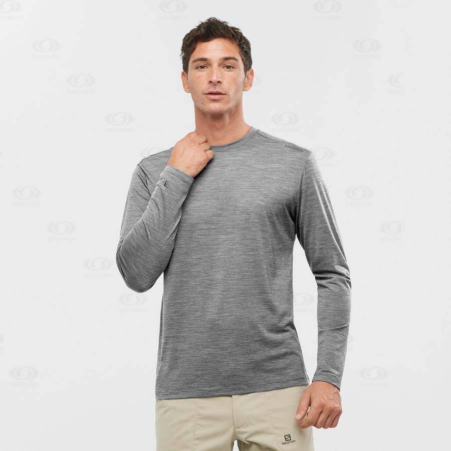 Pánské Tričko Salomon OUTLIFE MERINO BLEND Šedé | CZ-M1615