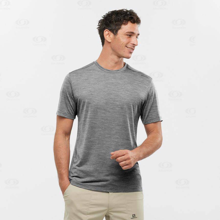 Pánské Tričko Salomon OUTLIFE MERINO BLEND Šedé | CZ-wN1288