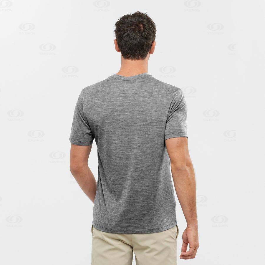 Pánské Tričko Salomon OUTLIFE MERINO BLEND Šedé | CZ-wN1288
