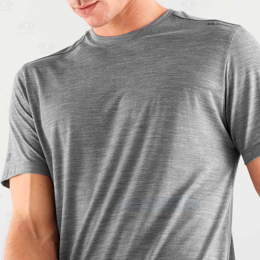 Pánské Tričko Salomon OUTLIFE MERINO BLEND Šedé | CZ-wN1288