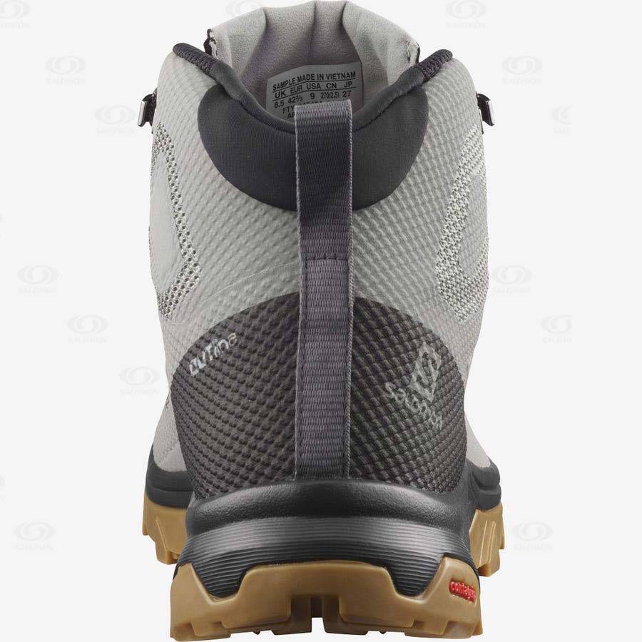 Pánské Turistické Boty Salomon OUTLINE MID GORE-TEX Šedé Černé | CZ-N2191