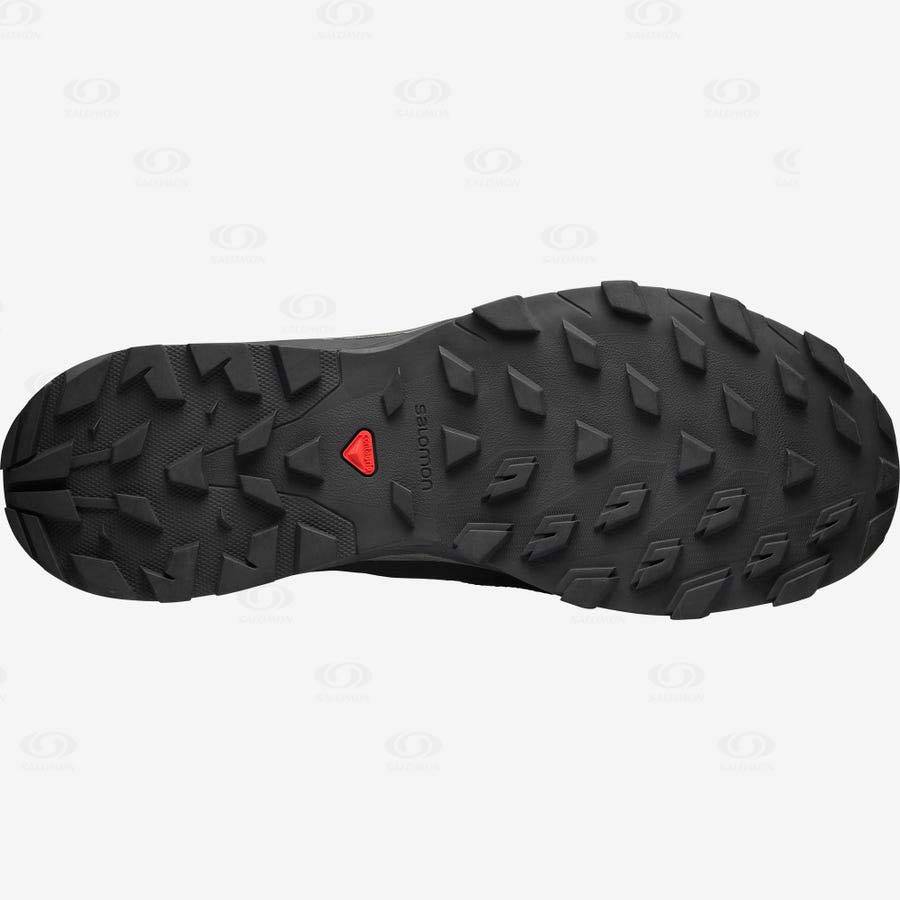 Pánské Turistické Boty Salomon OUTLINE MID GORE-TEX Olivy Zelené Černé | CZ-S2549