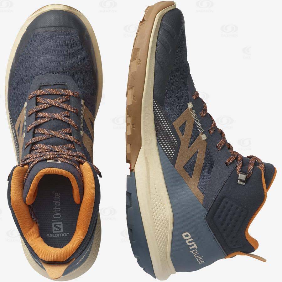 Pánské Turistické Boty Salomon OUTPULSE MID GORE-TEX Šedé | CZ-O2363