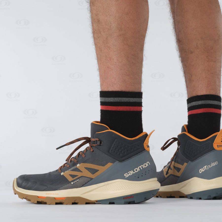 Pánské Turistické Boty Salomon OUTPULSE MID GORE-TEX Šedé | CZ-O2363
