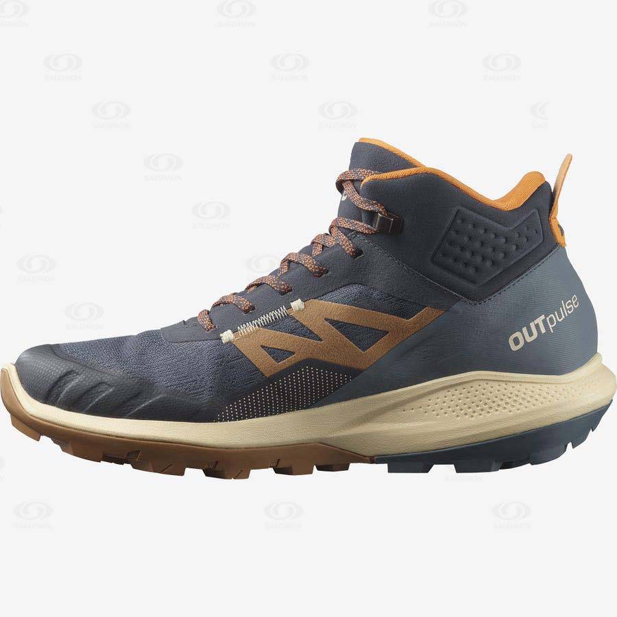 Pánské Turistické Boty Salomon OUTPULSE MID GORE-TEX Šedé | CZ-O2363