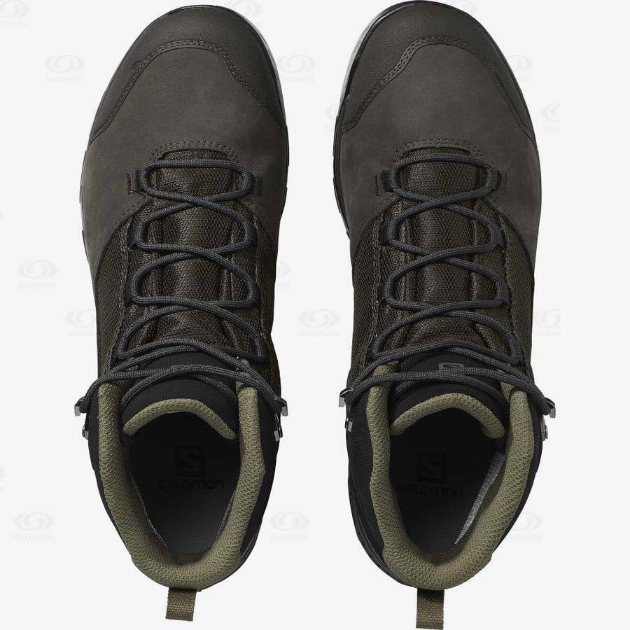 Pánské Turistické Boty Salomon OUTWARD GORE-TEX Černé Olivy Zelené | CZ-W1860