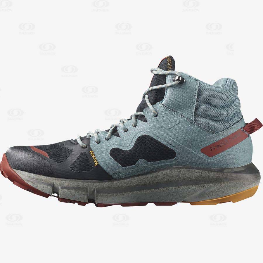 Pánské Turistické Boty Salomon PREDICT HIKE MID GORE-TEX Tyrkysové | CZ-M2133