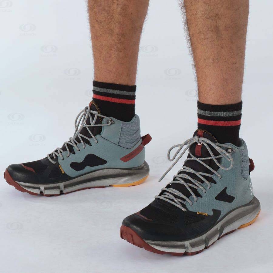 Pánské Turistické Boty Salomon PREDICT HIKE MID GORE-TEX Tyrkysové | CZ-M2133