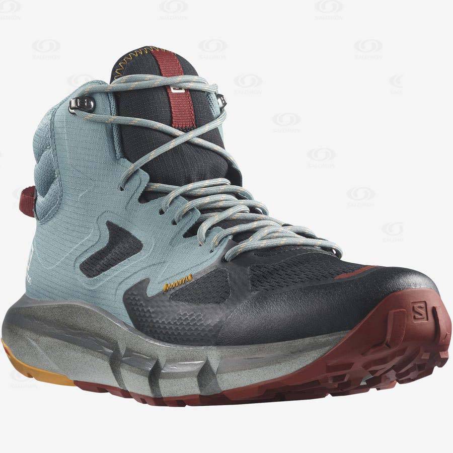 Pánské Turistické Boty Salomon PREDICT HIKE MID GORE-TEX Tyrkysové | CZ-M2133