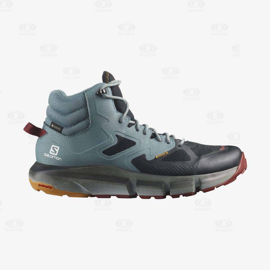 Pánské Turistické Boty Salomon PREDICT HIKE MID GORE-TEX Tyrkysové | CZ-M2133