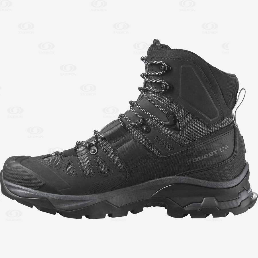 Pánské Turistické Boty Salomon QUEST 4 GORE-TEX Šedé Černé | CZ-L1711