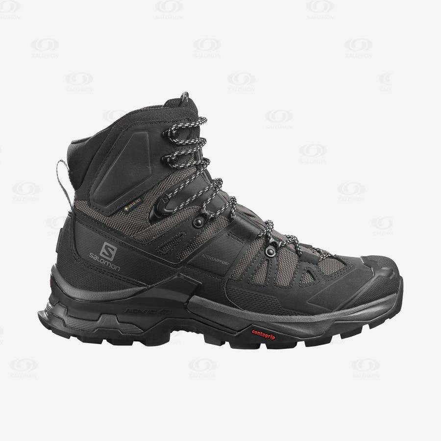 Pánské Turistické Boty Salomon QUEST 4 GORE-TEX Šedé Černé | CZ-L1711