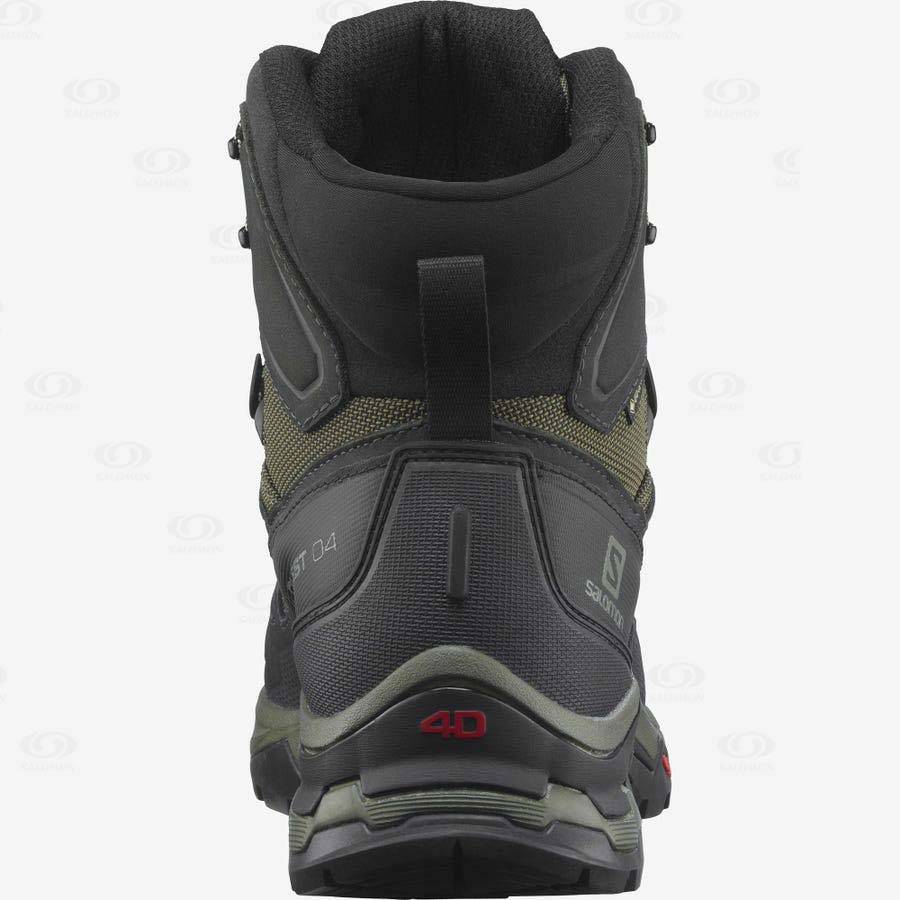 Pánské Turistické Boty Salomon QUEST 4 GORE-TEX Olivy Zelené | CZ-O2440
