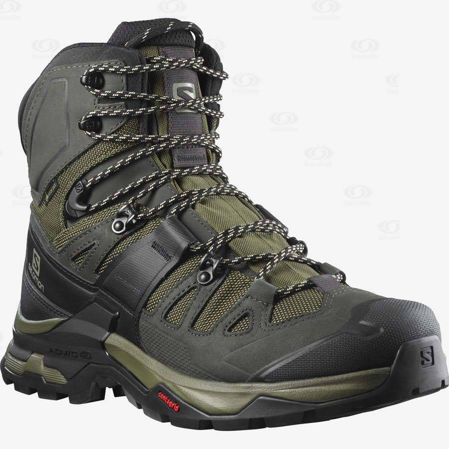 Pánské Turistické Boty Salomon QUEST 4 GORE-TEX Olivy Zelené | CZ-O2440
