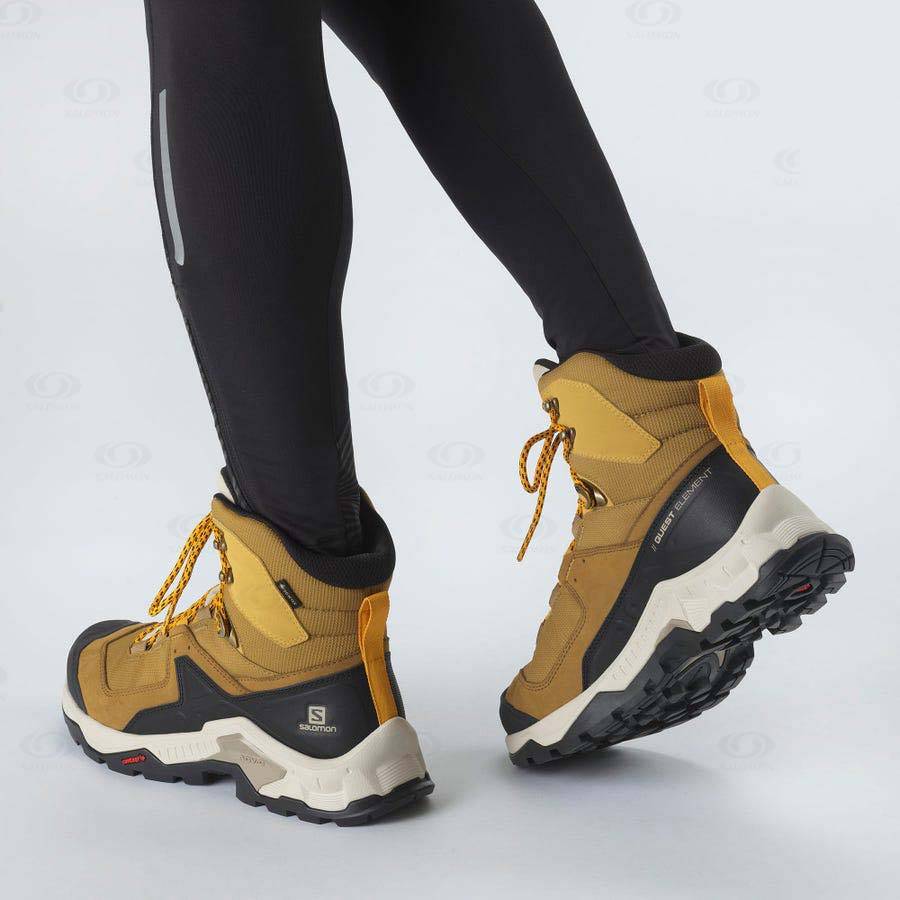 Pánské Turistické Boty Salomon QUEST ELEMENT GORE-TEX Žluté | CZ-N2058
