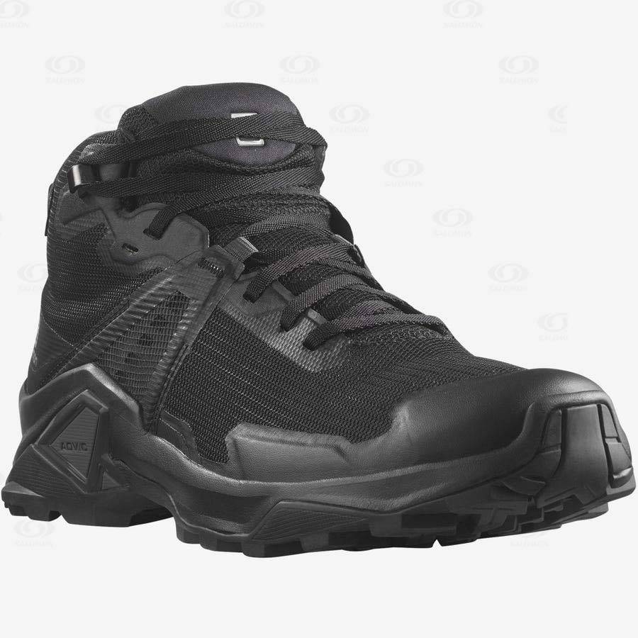 Pánské Turistické Boty Salomon X RAISE 2 MID GORE-TEX Šedé Černé | CZ-O1159