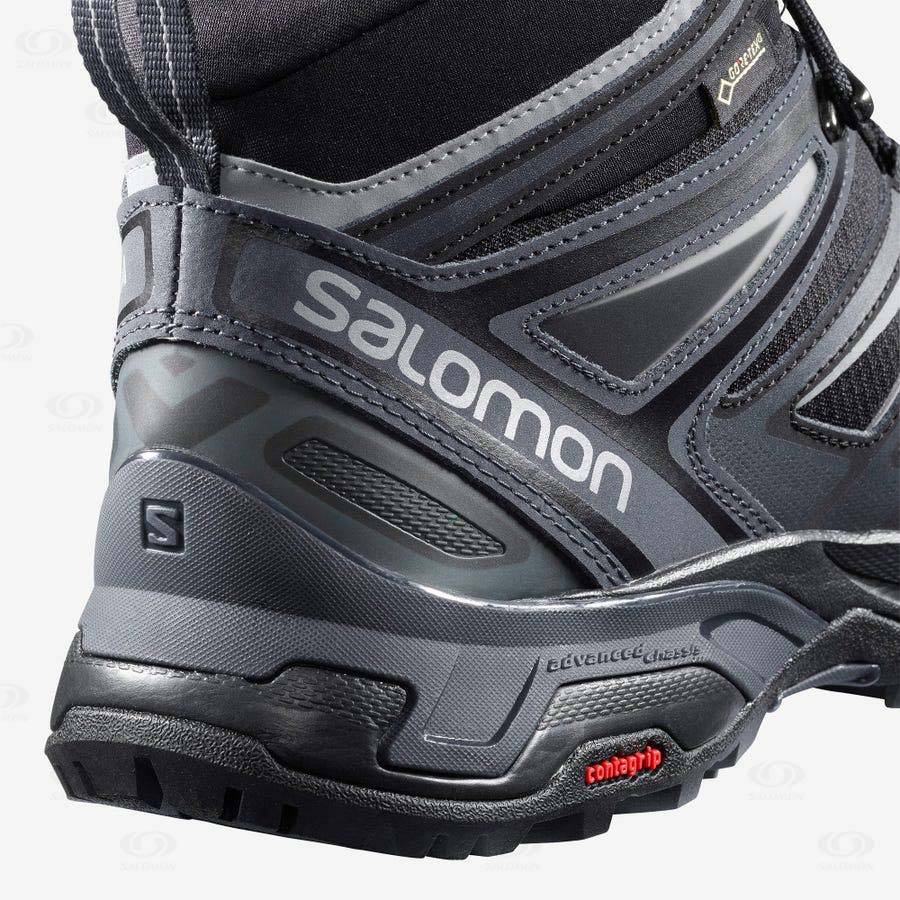 Pánské Turistické Boty Salomon X ULTRA 3 MID GORE-TEX Šedé Černé | CZ-A2249