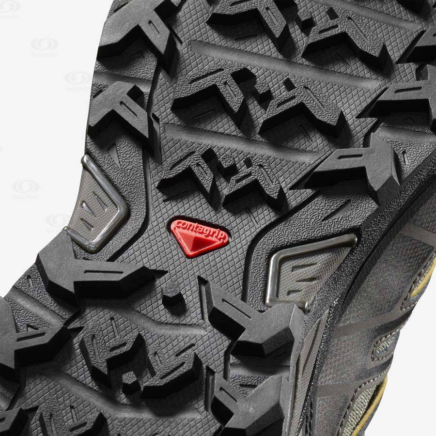 Pánské Turistické Boty Salomon X ULTRA 3 WIDE MID GORE-TEX Šedé Černé Zelene | CZ-L1627