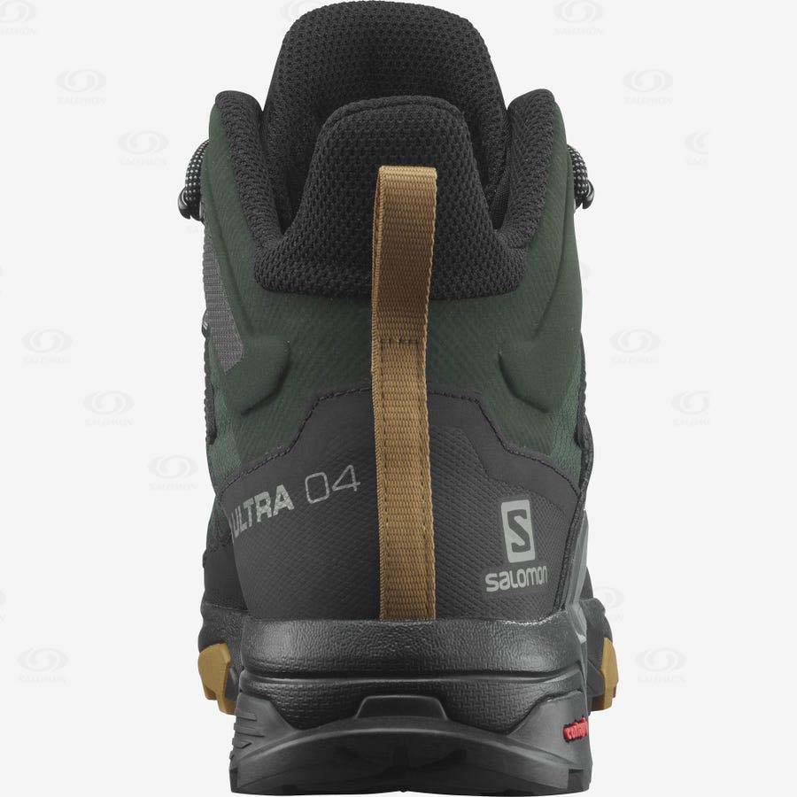 Pánské Turistické Boty Salomon X ULTRA 4 MID GORE-TEX Zelene Černé | CZ-O1119