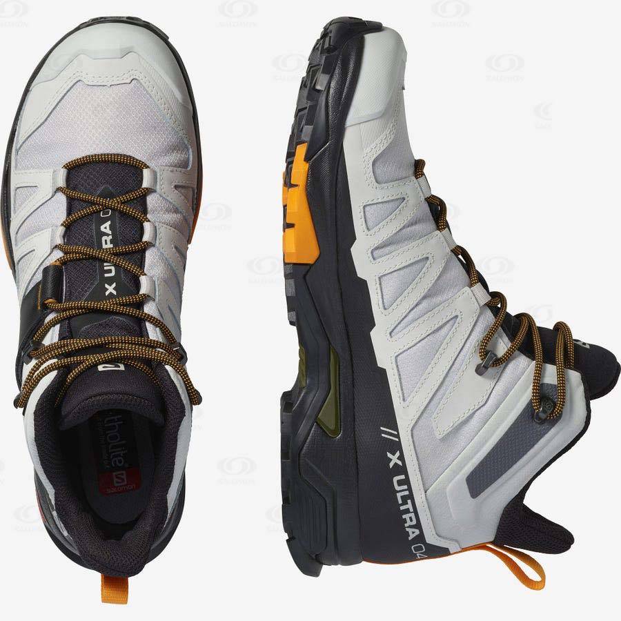 Pánské Turistické Boty Salomon X ULTRA 4 MID GORE-TEX Bílé Černé | CZ-O2195