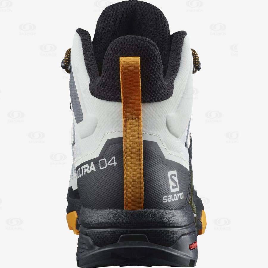 Pánské Turistické Boty Salomon X ULTRA 4 MID GORE-TEX Bílé Černé | CZ-O2195