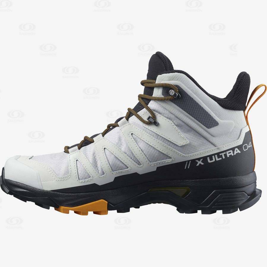 Pánské Turistické Boty Salomon X ULTRA 4 MID GORE-TEX Bílé Černé | CZ-O2195
