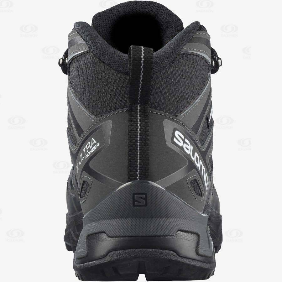 Pánské Turistické Boty Salomon X ULTRA PIONEER MID CLIMASALOMON™ WATERPROOF Šedé Černé | CZ-N2233