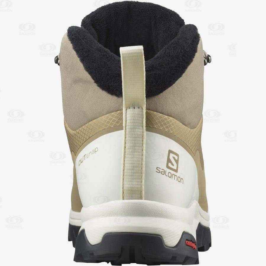 Pánské Zimní Boty Salomon OUTSNAP CLIMASALOMON™ WATERPROOF Hnědé | CZ-L1263