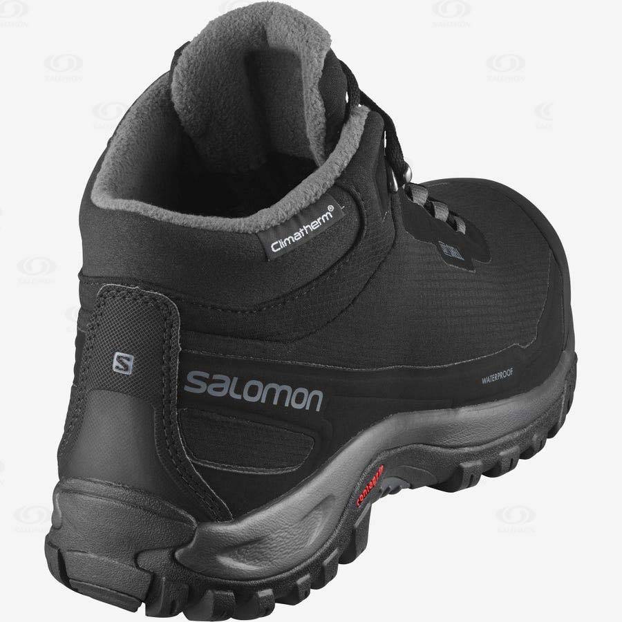 Pánské Zimní Boty Salomon SHELTER CLIMASALOMON™ WATERPROOF Černé | CZ-O2384