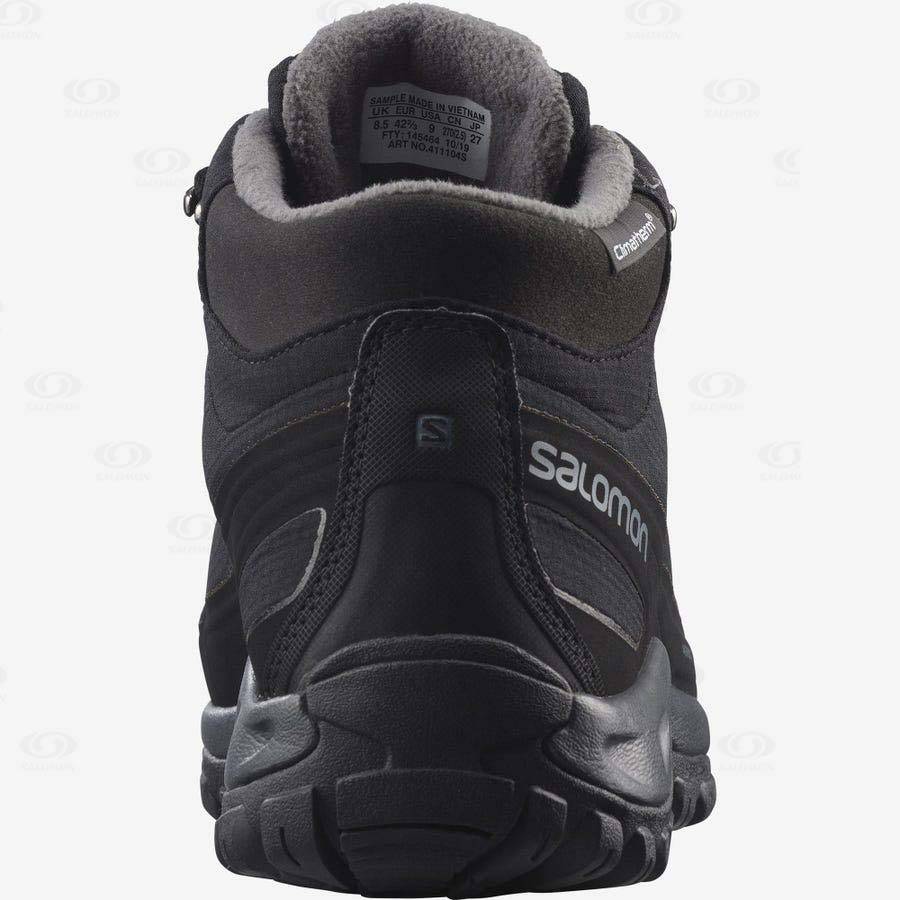 Pánské Zimní Boty Salomon SHELTER CLIMASALOMON™ WATERPROOF Černé | CZ-O2384